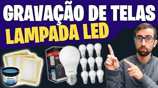 GRAVAÇÃO DE TELAS COM LAMPADA LED CASEIRA FUNCIONA RESPONDI A DUVIDA DO INSCRITO SOBRE SERIGRAFIA [upl. by Errehs]