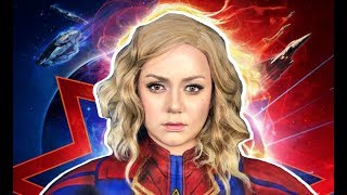 CAPTAIN MARVEL MAKEUP TUTORIAL [upl. by Yrahcaz]