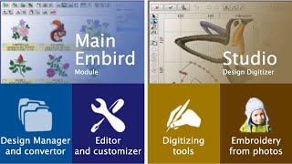 Embird Machine Embroidery and Digitizing Software ▶️ Overview [upl. by Eire]