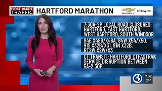 Eversource Martford Marathon road closures scheduled [upl. by Notnyw234]