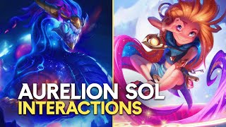 Aurelion Sol Interactions with Other Champions  League of Legends LoR [upl. by Ibbie]