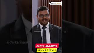 UPSC Topper Interview 2024  Aditya Srivastava Rank 1 Interview Part1 [upl. by Nyledaj147]