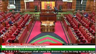 NATIONAL ASSEMBLY WEDNESDAY 21ST FEBRUARY 2024 AFTERNOON SITTING 3RD SESSION [upl. by Furlong]