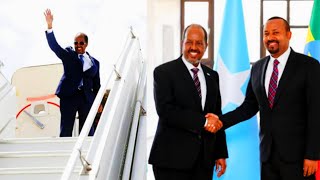 Hassan Sheikh  Waxaan uu Socdaa Addis Ababa Itoobiya [upl. by Hallette]