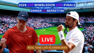 Jannik Sinner Vs Matteo Berrettini LIVE Score UPDATE Today Tennis 2024 ATP Wimbledon 132Finals [upl. by Druci448]