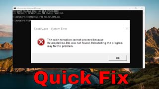 How to Fix “resampledmodll Is Missing” Error on Windows 1110 Guide [upl. by Picco474]