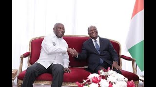 Presidence  Le Président Alassane Ouattara et lexprésident Laurent Gbagbo se sont rencontrés [upl. by Highams]