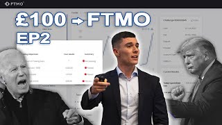 £100 TO FTMO FOREX TRADING CHALLENGE  EP2 [upl. by Alehs414]