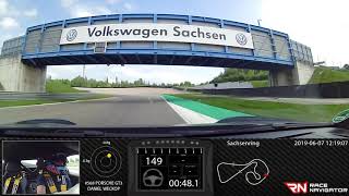 RN 1 Onboard video Sachsenring PORSCHE GT3 0137432 [upl. by Sivehc490]