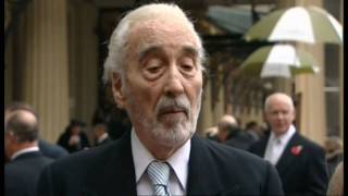 Actor Christopher Lee is knighted [upl. by Napra]