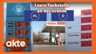 Alle fahren zum Tanken nach Polen  Leere Tankstelle in Brandenburg  Akte  SAT1 [upl. by Geer]