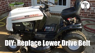 DIY How to Change the Lower Drive Belt on a MTD Gold Bolens Yard Machines or Toro Riding Mower [upl. by Zel963]