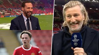 Robbie Savage reacts to his son Charlie being named on Man Utds bench for the first time [upl. by Joash565]