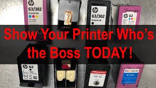 How to Refill HP Ink Cartridge DIY Instructions Hp 61 62 62 302 61XL 62xl 65 63 680 304 303 303XL [upl. by Mikahs]