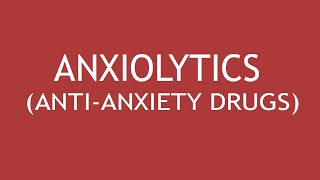 Pharmacology of Anxiolytics Antianxiety Drugs by Dr Shikha Parmar [upl. by Valdas]