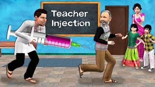 Pagal Doctor Laya Bade Injection School Mein Funny Injection Hindi Kahani Hindi Moral Hindi Stories [upl. by Dnalel]