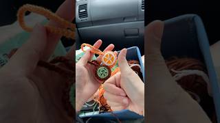 Crochet airtag cover in car 😈 crochet crochetcover crochetairtag crochetairtagkeychain [upl. by Eatnoj957]