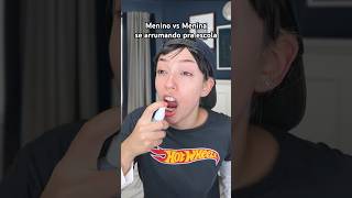 o Enzo já acorda comendo ramela 😬 menino VS menina se arrumando pra escola asmr [upl. by Rydder]