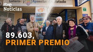 LOTERÍA DEL NIÑO 2023 El 89603 PRIMER PREMIO cae íntegro en LESCALA GIRONA  RTVE Noticias [upl. by Lotta]