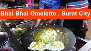 3 Egg Dish Recipe at one Time  Bhai Bhai Omelette Center  Amul Butter  Surat City Street Food [upl. by Stefanac280]