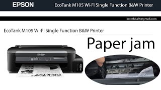 How to Solve Epson Ecotank M105 paper jam [upl. by Arodal]