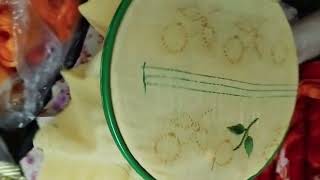 How to do a woven Wheel stitchDal stem stitch leaf design [upl. by Millhon]