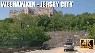 NJ drive Weehawken to Jersey City Heights 4K [upl. by Miranda]