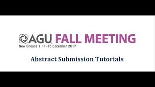 Tutorial Fall Meeting 2017 Abstract Submissions Adding Editing and Removing Authors Step 5 [upl. by Charleton]