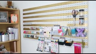 Creative Planner Storage – Pegboard – DIY AmyVLovely [upl. by Aikal]