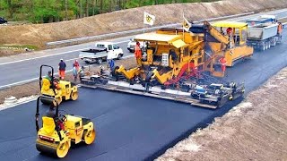 World Amazing Modern Road Construction Machines Incredible Fastest Asphalt Paving Equipment Machine [upl. by Nylirek]