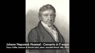 Hummel  Bassoon Concerto mvt 1 with piano [upl. by Lecroy100]