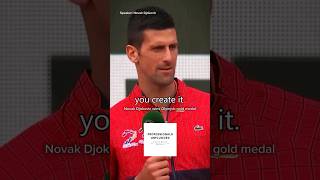 Novak Djokovic speech after winning gold medal at Paris Olympics 2024 novakdjokovic paris2024 [upl. by Shiau330]