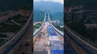 📍Baidicheng Yangtze river bridge under constructionamazing chinastunning bridge construction [upl. by Felic]