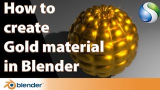 How to create Gold material in Blender 279 Cycles Render  Blender Beginner tutorial [upl. by Nyar]