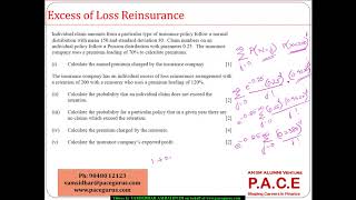 Excess of Loss Reinsurance Reinsurer Premium and Expected Profit [upl. by Charlie13]