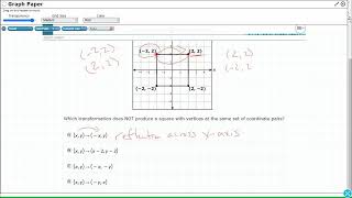 8th Grade STAAR Practice Transformations on the Coordinate Plane 810C  17 [upl. by Yendis]