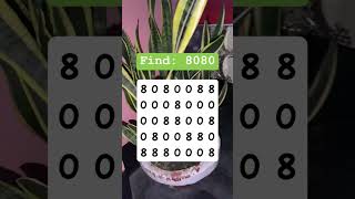 Observation Visual Test 5 Seconds For You To Spot 8080  Try Your Skills search puzzle shorts [upl. by Melisse]