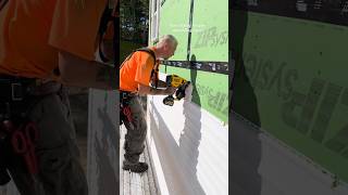 Installing vinyl siding with cordless roofing nailer [upl. by Sonja345]