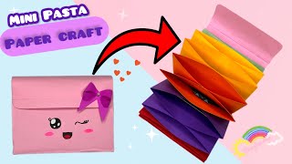 como fazer uma pasta de papel escolar  pasta de papel com divisorias diy artesanato school [upl. by Thaddus]