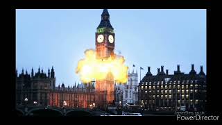 Big ben destroyed in games documentarys movies and Vfxs and after effects [upl. by Ecyak]