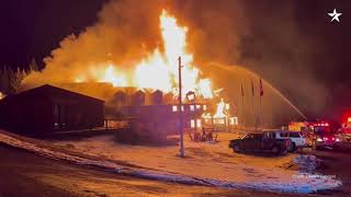 Historic Lutsen Lodge burns in latenight fire [upl. by Diandra]