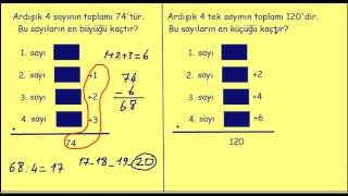 2015 Yeni 4 Sınıf MatematikArdışık Sayı Problemleri 3 [upl. by Miarzim606]