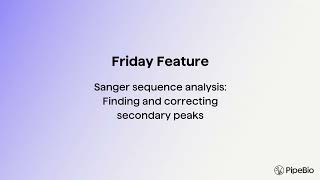 How to quickly analyze and correct secondary peaks of Sanger sequences [upl. by Garmaise]