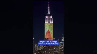 Empire State Building pays tribute to James Earl Jones [upl. by Airamas]