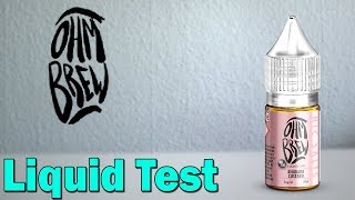 Ohm Brew Balanced Blend  Rhubarb Custard  Nikotinsalz  Liquid Test [upl. by Corley574]