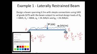 Lecture 4 Beam Design Part 2  laterally restrained steel beam example [upl. by Blanka]