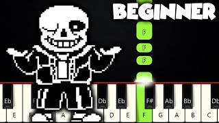 Megalovania  Undertale  BEGINNER PIANO TUTORIAL  SHEET MUSIC by Betacustic [upl. by Ikir596]