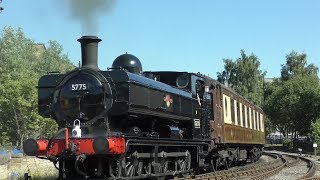 Pannier Tank 7714 shunts in Keighley HD [upl. by Airyt]