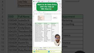 VBA Macros Data Entry in Excel‼️Amazing Feature exceltutorial exceltips excel shorts [upl. by Resneps]