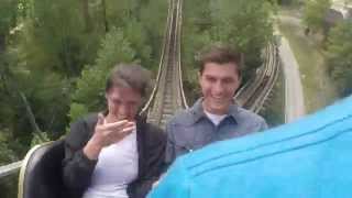 Roller Coaster Proposal on The Voyage at Holiday World Original [upl. by Atteuqnas785]